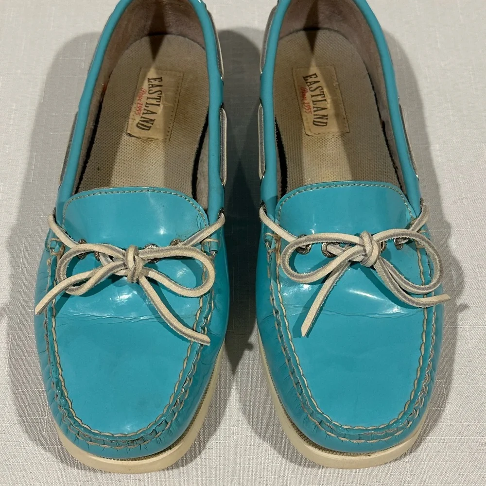 Eastland Yarmouth Women Boat Shoe Size 7M Style 3366-71 Aqua Blue